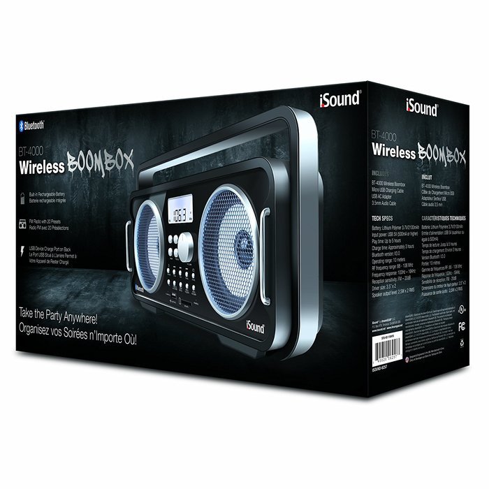 iSound BT-4000 Wireless Boombox (red) N13