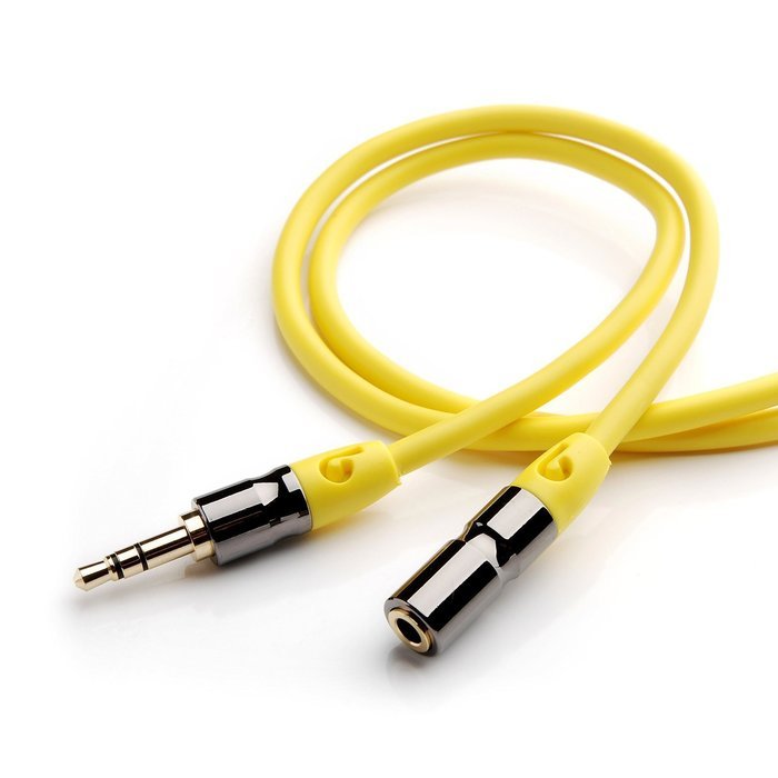 PlugLug - 4FT 3.5mm Male to Female Premium Auxiliary Audio Cable for Headphones, iPods, iPhones, iPads, Home /... N80