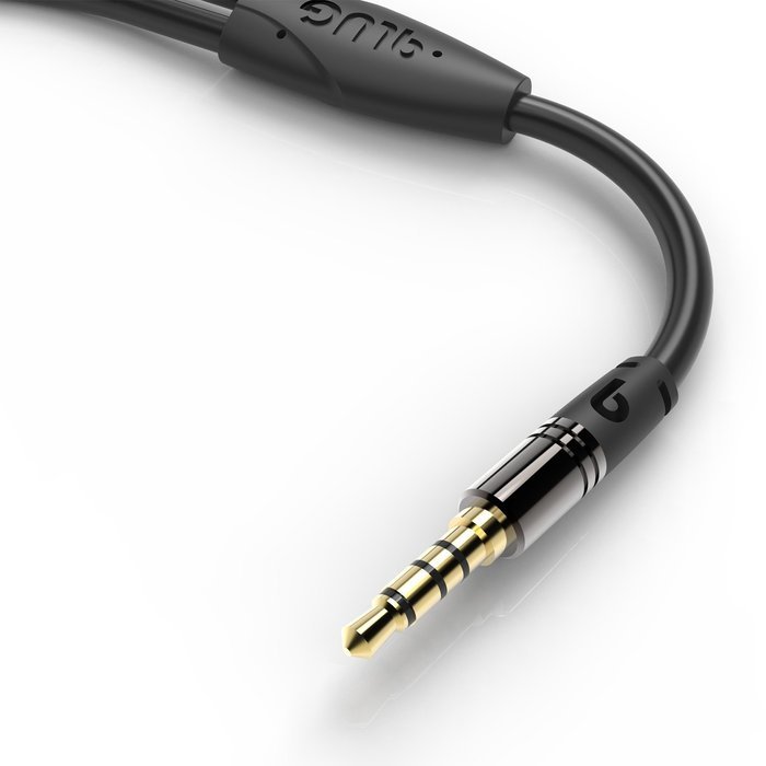 PlugLug - 4FT 3.5mm Male to Female Premium Auxiliary Audio Cable for Headphones, iPods, iPhones, iPads, Home /... N81