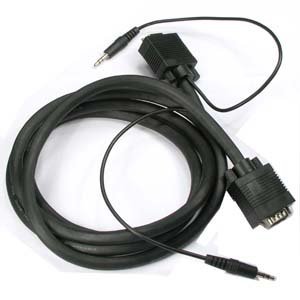 InstallerParts 15 Ft SVGA+3.5mm Audio Male to Male Monitor Cable