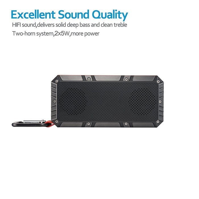 SENWOW Bluetooth 4.0 Portable Wireless Speaker, 10W Output Power With Enhanced Bass, IPX6 Waterproof, Build In... N7