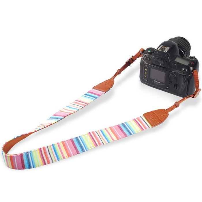 Mavota Colorful Stripe Camera Shoulder Neck Strap Camera Belt For Canon Nikon Olympus Panasonic Pentax Sony SLR... N3