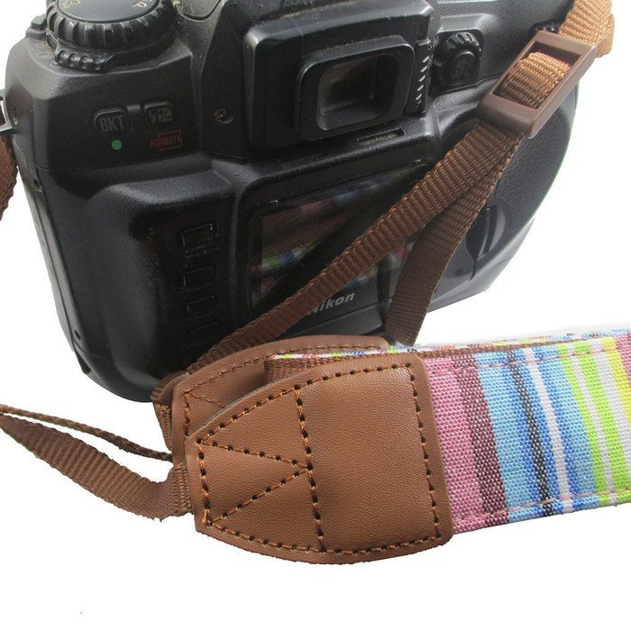 Mavota Colorful Stripe Camera Shoulder Neck Strap Camera Belt For Canon