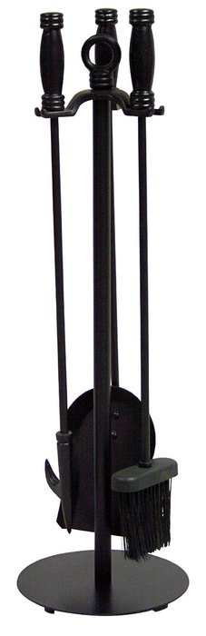 Uniflame, F-1048, 4pc Black Wrought Iron Fireset