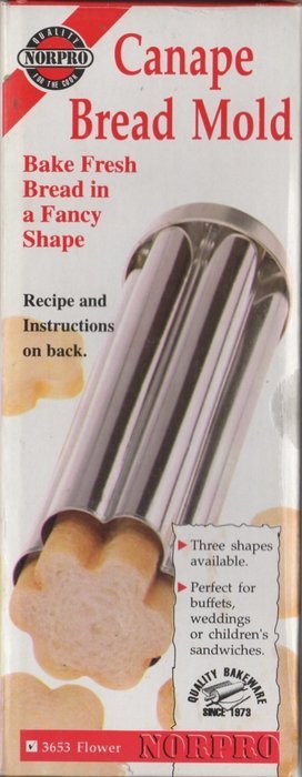 Norpro Canape Bread Mold Valtrompia Tube No 3653 Flower