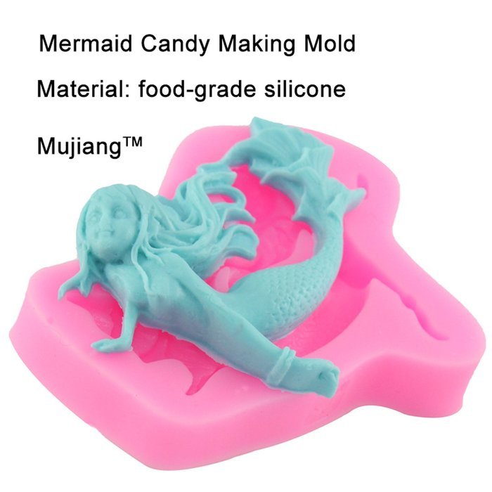 Mujiang Little Mermaid Cake Decorating Food Grade Silicone Jello Sugar Chocolate Fondant Molds N3