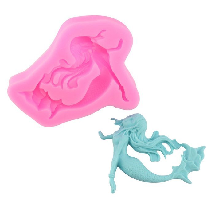 Mujiang Little Mermaid Cake Decorating Food Grade Silicone Jello Sugar Chocolate Fondant Molds N4