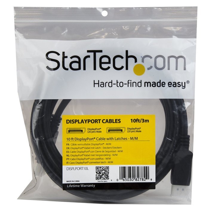 StarTech.com DISPLPORT35L 35-Feet DisplayPort Cable with Latches - M/M N19