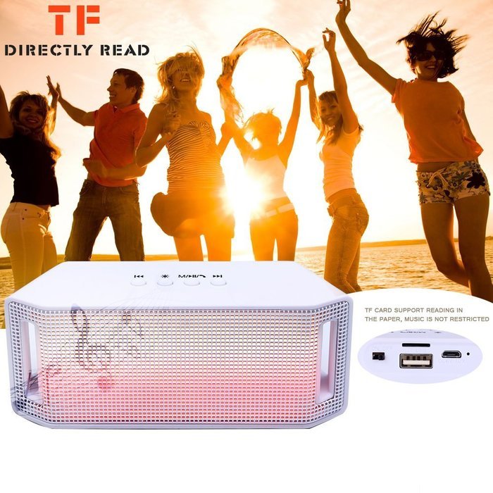 Domon&reg; bluetooth speakers,Mini Portable Bluetooth Wireless Speaker with Colorful LED Light Subwoofer HIFI Speaker... N5