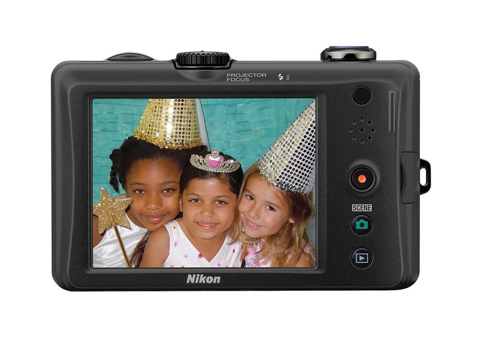 Nikon Coolpix S1100pj 14 MP Digital Camera with 5x Wide Angle Optical Vibration Reduction (VR) Zoom and 3-Inch... N18