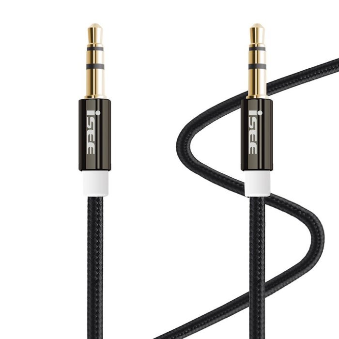 iSEE Aux Cord ,3.3 Ft Nylon premium Audio Cable / Aux Cable , Auxiliary Cable for Car and Home Stereo, Headphone... N10