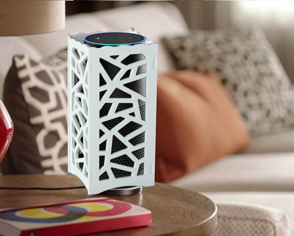 speaker stand d&eacute;cor guard for amazon echo alexa speaker and other bluetoothe speakers white N19
