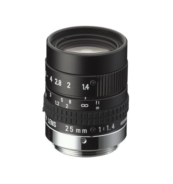 Ricoh FL-BC2514D-VG 1" 25mm F1.4 Manual Iris C-Mount Lens w/ Locking Screws