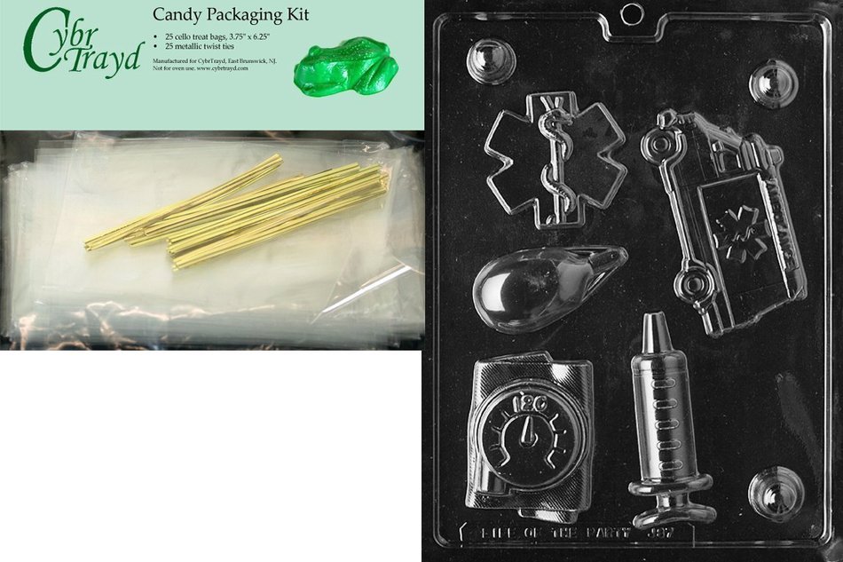 Cybrtrayd J087 EMS Kit Chocolate Candy Mold with Exclusive Cybrtrayd Copyrighted Chocolate Molding Instructions N4