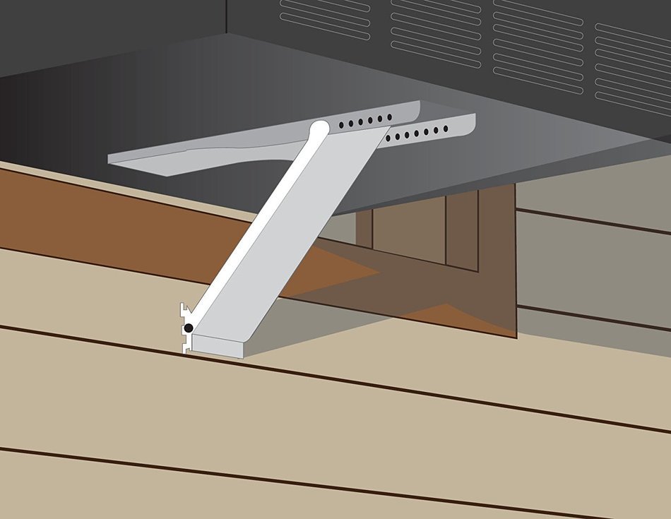 KT05L Universal Heavy Duty Window Air Conditioner AC Support Bracket - Up to 165 lbs. - for 10,000 BTU to 28,000... N2