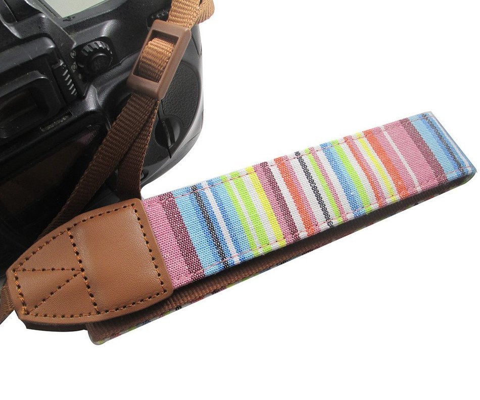 Mavota Colorful Stripe Camera Shoulder Neck Strap Camera Belt For Canon Nikon Olympus Panasonic Pentax Sony SLR... N5