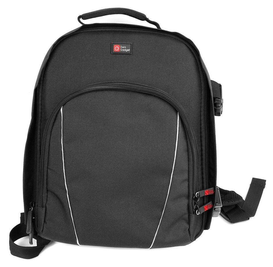 DURAGADGET Mochila Para C&aacute;maras DSLR / SLR Canon | Nikon | Sony | Olympus + Funda Impermeable - Alta Calidad N5