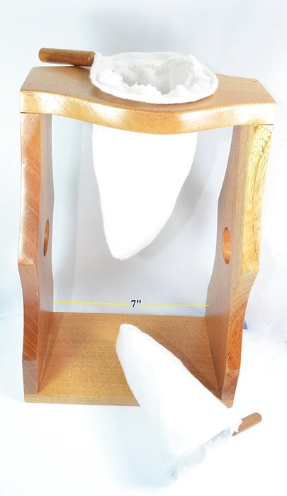 Ticoland Chorreador,Costa Rica Handmade Wooden Stand Coffee Maker,Included:1 Large+1 Medium Reusable Cloth Filters...