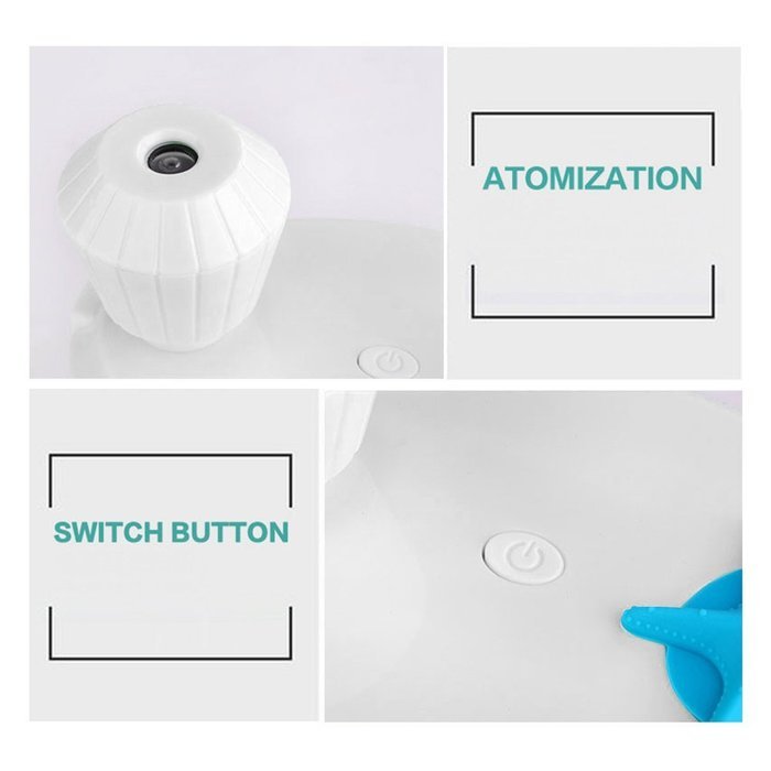 Essential Oil Diffuser, Pretty Handy Ultrasonic Humidifier Mini Fish Tank Mist Humidifier Night Lights Air Humidifier... N8