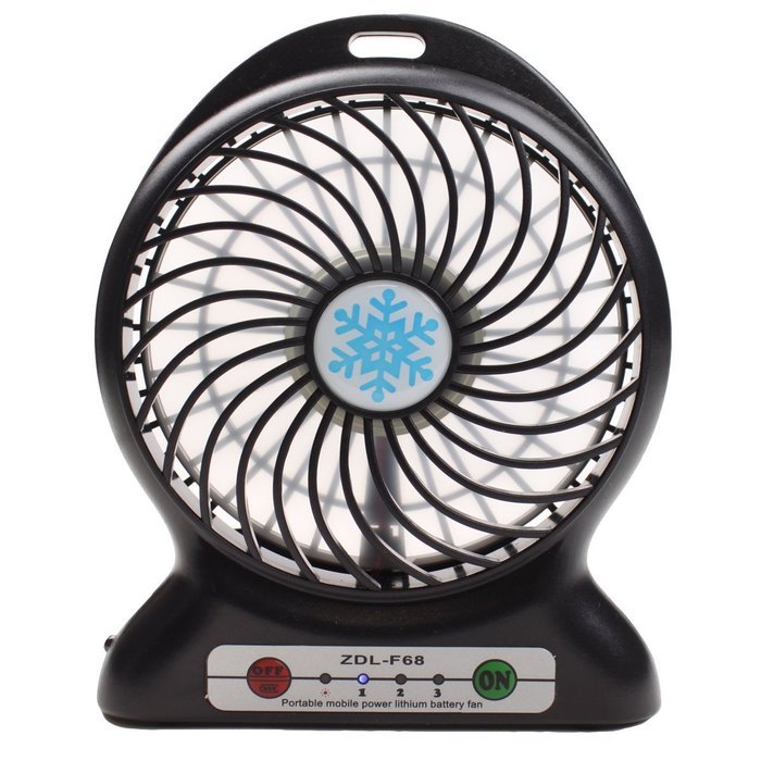 TecLine Personal Portable Rechargeable USB Battery 2-in-1 Power Bank Mini Fan N9