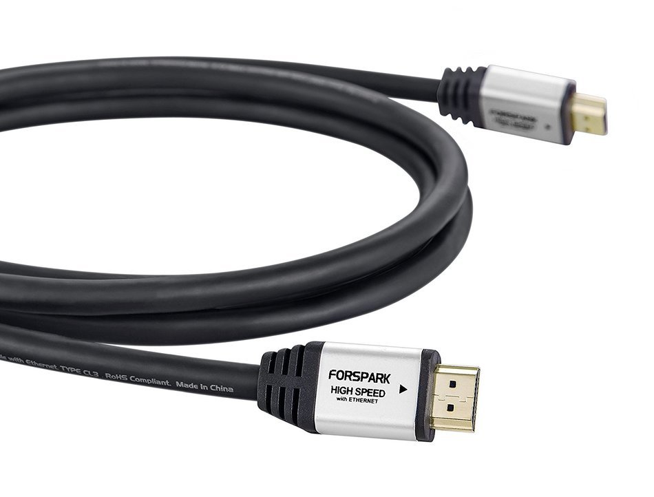 FORSPARK High Speed Ultra HDMI Cable 50ft with Ethernet ,Supports 4K, 3D, 1080p Full HD Latest Version, Silver... N11