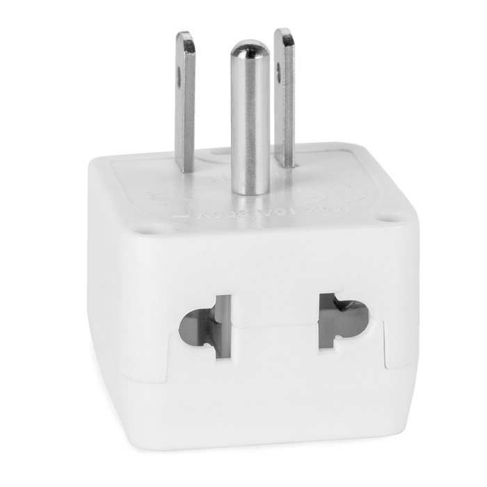 Yubi Power 2 in 1 Universal Travel Adapter with 2 Universal Outlets - Built in Surge Protector - 3 Pack - Black... N27