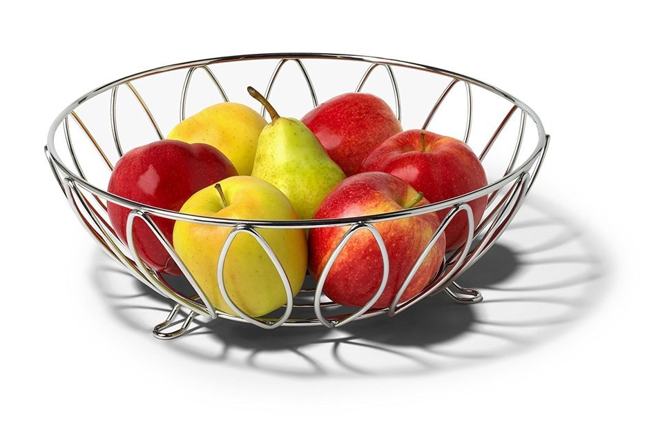 Spectrum Diversified Leaf Fruit Bowl, Black N2