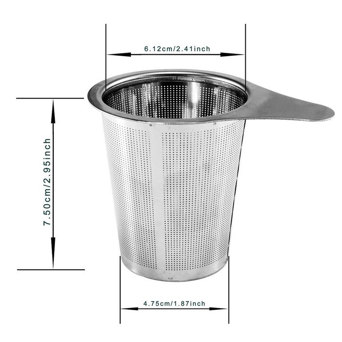 Clairty Brew-in-mug Teapot Extra Fine Mesh Tea Strainer Infuser Steeper with Lid and Handle for Loose Leaf Grain... N3