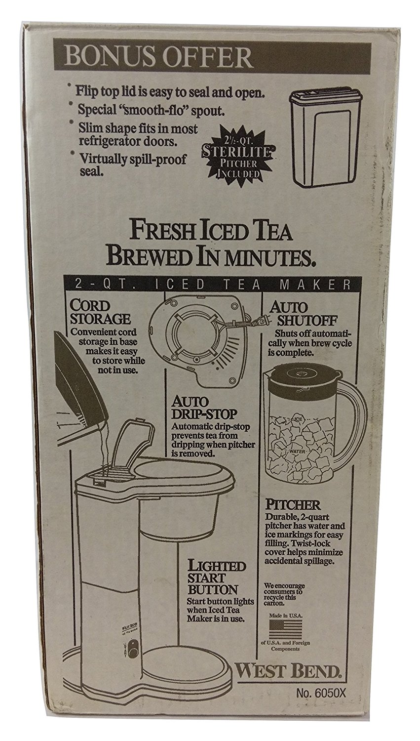 West Bend 2 Quart Iced Tea Maker 6050X N2 free image download