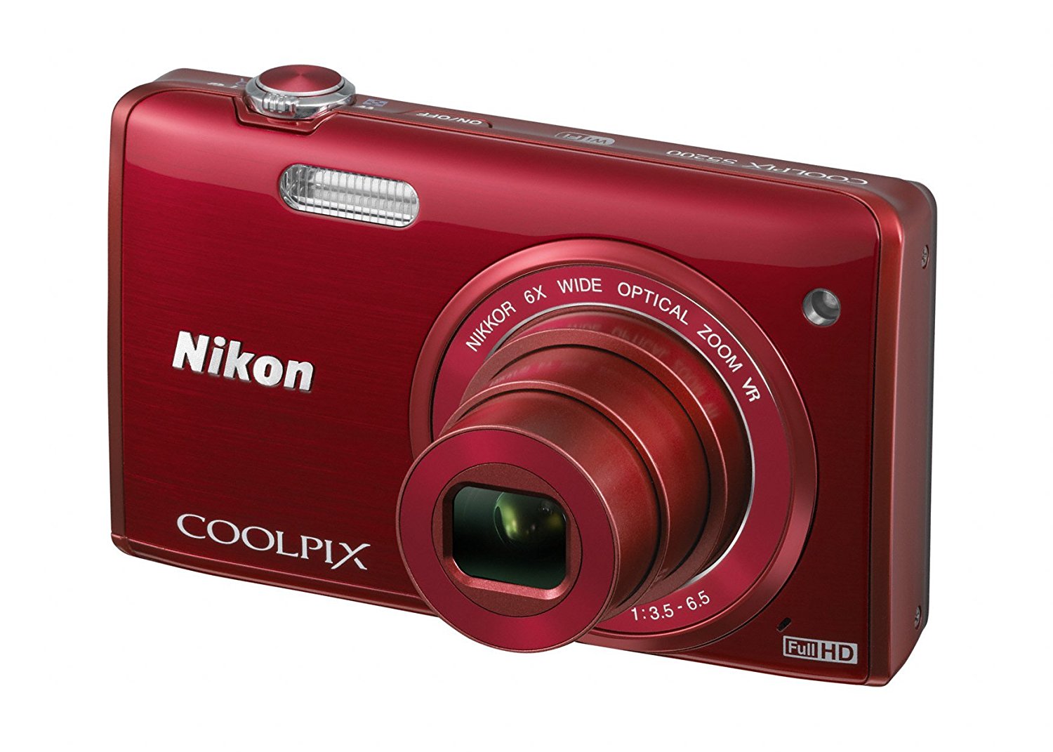 Nikon COOLPIX S5200 WiFi CMOS Digital Camera with 6x Zoom Lens (Black