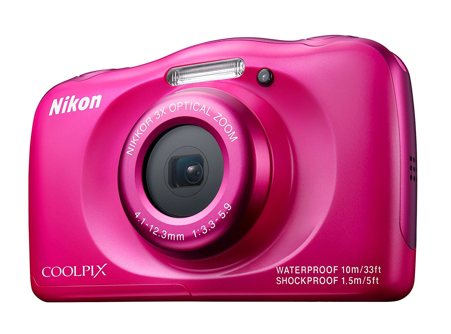 Nikon COOLPIX S33 Waterproof Digital Camera (Pink) International