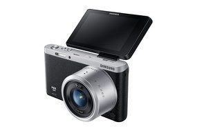 Samsung NX Mini 20.5MP CMOS Smart WiFi &amp; NFC Mirrorless Digital Camera with 9-27mm Lens and 3" Flip Up LCD Touch... N32