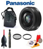 Panasonic H-H020AK Lumix G 20mm / F1.7 II ASPH Lens (Black) + Panasonic Lens Pouch + Giotto's Blower + Lens Pen... N3
