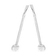 GFDesign Yerba Mate Bombilla Gourd Drinking Filter Straws Stirrer Food-Grade 18/8 Stainless Steel - Set of 2 with... N4