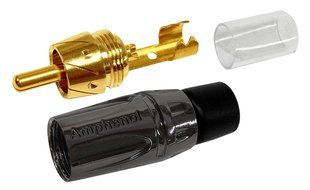 1 Foot RCA Cable Pair - Made with Mogami 2964 High-Definition Audio Interconnect Cable and Amphenol ACPL Black... N5