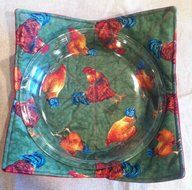 Rooster, Chicken handmade, Hot Cold Plate Cozy,Microwave Plate Cozie,Fabric Trivet,Hot pad,Pot Holder,Cotton Fabric...