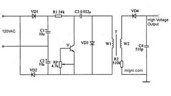 120V NEGATIVE ION GENERATOR High Voltage ionizer 7.5Kv Module N2