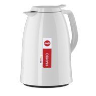 Emsa Mambo High Impact Plastic Thermal Carafe with Glass Liner, 34 oz, White N3