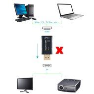 DP to HDMI, J&amp;D Gold Plated DisplayPort to HDMI Adapter Converter - Male to Female - Black N2