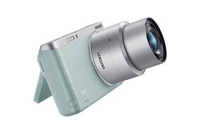 Samsung NX Mini 20.5MP CMOS Smart WiFi &amp; NFC Mirrorless Digital Camera with 9-27mm Lens and 3" Flip Up LCD Touch... N55