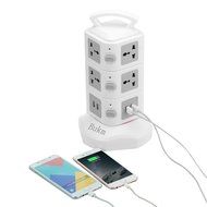 Surge Protectors USB, Bukm Smart Power Strip Tower, 4-Port USB Travel Charger Charging Station 10-Outlet Surge... N25