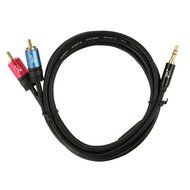 Super HD 3.5mm Aux to 2RCA Y Splitter Stereo Audio Cable Male Type OFC Conductor High Flexible PVC Jacket Dual... N17