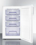 Summit FS407LBI7: Commercially listed 20" wide built-in undercounter all-freezer, -20(degree) C capable with a...