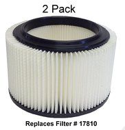 Kopach Replacement Filter for Craftsman Wet/Dry Vaccum Filter for 3&amp;4 Gal Part Number 17810 Only, Pack of 2