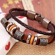 1x Cool Unisex Women Men Punk Wristband Metal Studded Leather Bracelet Gift N5