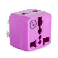 Yubi Power 2 in 1 Universal Travel Adapter with 2 Universal Outlets - Built in Surge Protector - 3 Pack - Black... N31