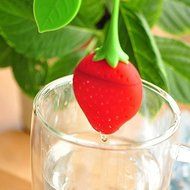 Silicone Strawberry Shape Tea Leaf Strainer Herbal Spice Infuser Tea Filter