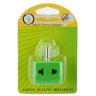 Yubi Power 2 in 1 Universal Travel Adapter with 2 Universal Outlets - Built in Surge Protector - 3 Pack - Black... N34