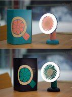 LIWUYOU Summer Mini Handheld Fan Battery Operated USB Rechargeable Outdoor Small Portable Fan Lamp LED Lights... N4