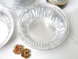 New Disposable Aluminum 5" Tart Pan/individual Pot Pie Pan w/ Clear Dome Lid -501P (50) N2
